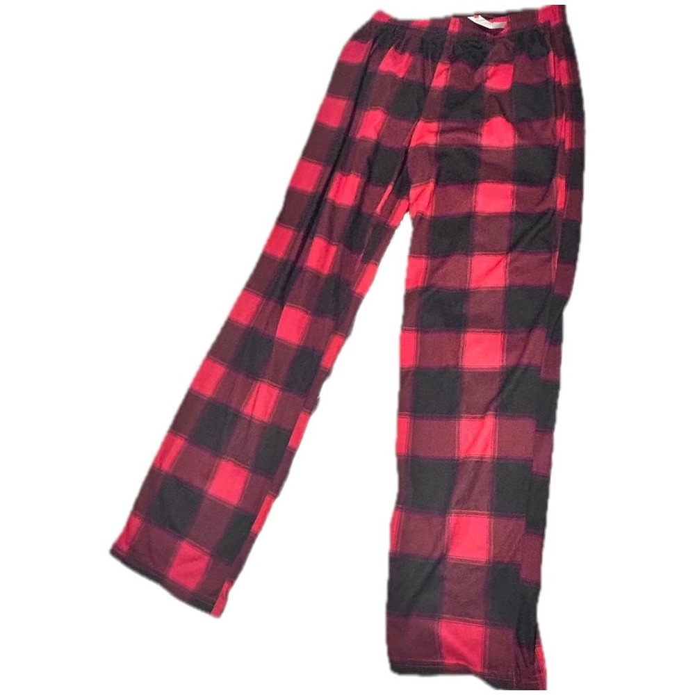 Cat & Jack Pajama Pants Kids XXL 16/18 Red Black Buffalo Plaid NEW Sleepwear